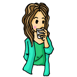 酢を飲む女性